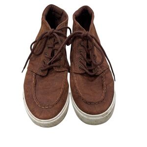 Old Navy Men's Brown High-Top Boat Shoes Size 6
